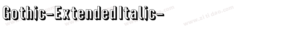 Gothic-Extended Italic字体转换